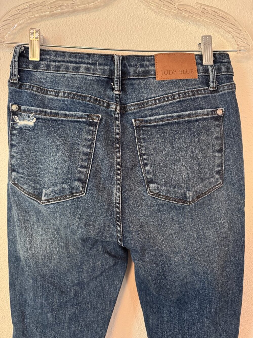 Judy Blue Mid Wash High Waist Distressed Skinny Jeans Size 9 / 29 - Picture 5 of 5